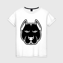 Женская футболка Суровый пес
