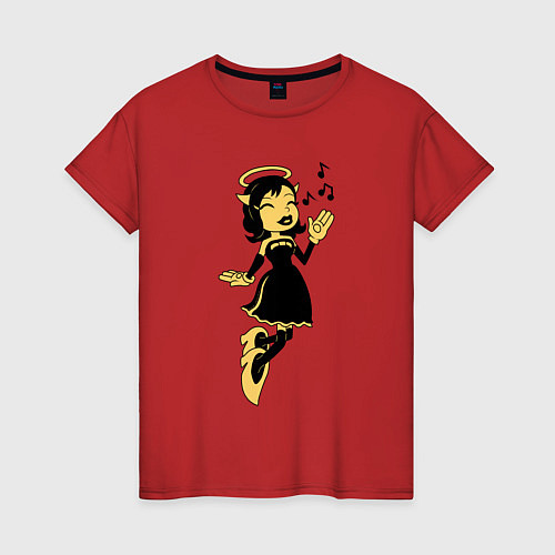 Женская футболка Bendy - Ангел Алиса / Красный – фото 1