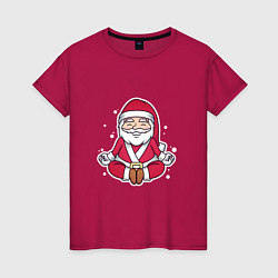 Женская футболка Санта релакс