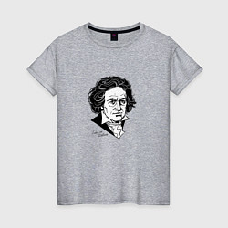 Женская футболка Людвиг ван Бетховен