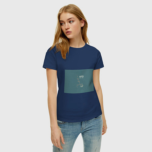Женская футболка Леттеринг с новым 2023 годом кролика / Тёмно-синий – фото 3