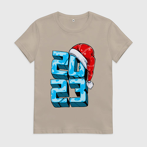 Женская футболка Какой сегодня год / Миндальный – фото 1