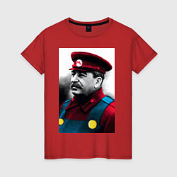 Женская футболка Иосиф Виссарионович Сталин - memes Mario