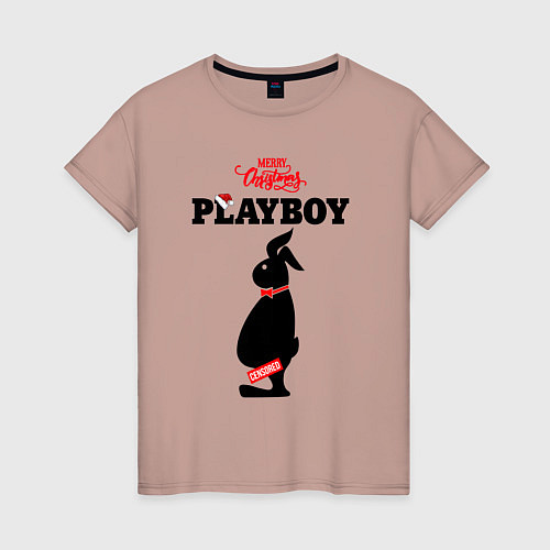 Женская футболка Толстяк playboy / Пыльно-розовый – фото 1