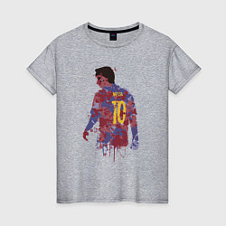 Футболка хлопковая женская Color Messi, цвет: меланж