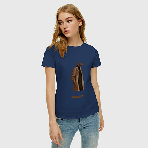 Женская футболка Конь в пальто / Тёмно-синий – фото 3