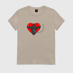 Женская футболка Сердце и ключ