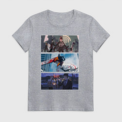 Женская футболка Чел-бензопила аниме