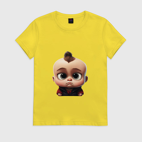 Женская футболка Годик ребенку / Желтый – фото 1