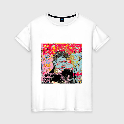 Женская футболка David Bowie musician singer / Белый – фото 1