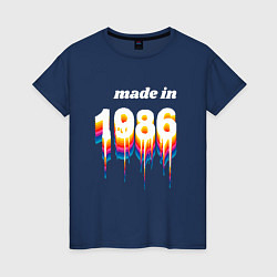 Женская футболка Made in 1986 liquid art