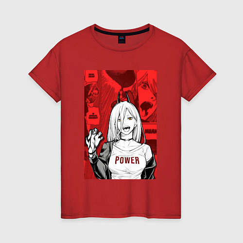 Женская футболка Человек с бензопилой - Пауэр / Красный – фото 1