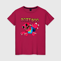 Футболка хлопковая женская Project Playtime Boxy Boo, цвет: маджента
