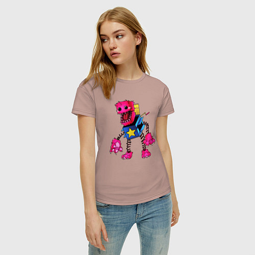 Женская футболка Поппи Плейтайм - Бокси Бу / Пыльно-розовый – фото 3