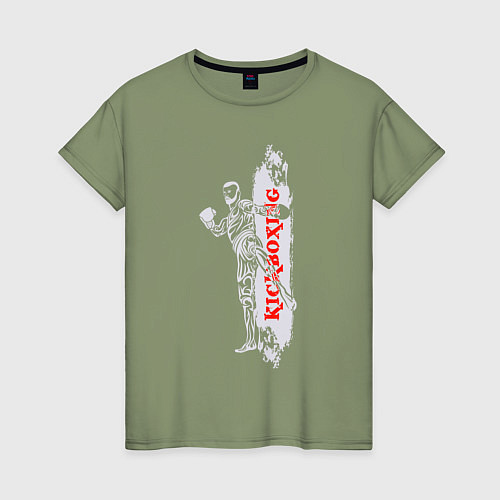 Женская футболка Кикбоксер - Сильнейший удар / Авокадо – фото 1