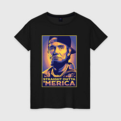 Женская футболка Lincoln rapper