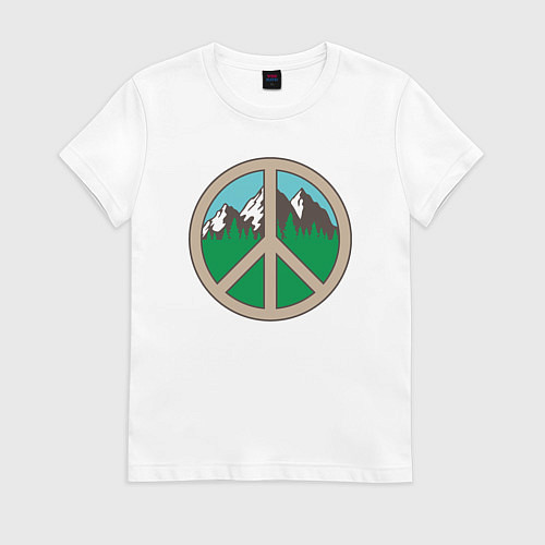 Женская футболка Peace nature / Белый – фото 1