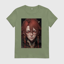 Женская футболка Девочка с косами