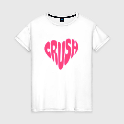 Женская футболка Crush pink color / Белый – фото 1