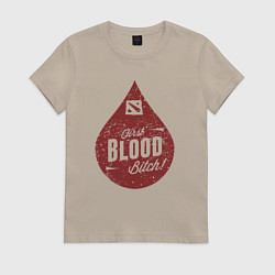 Футболка хлопковая женская Dota blood, цвет: миндальный