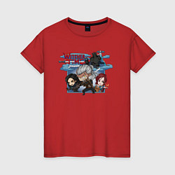 Женская футболка Ведьмак Геральт с Йеннифэр и Трисс