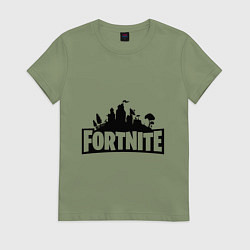 Футболка хлопковая женская Fortnite style, цвет: авокадо