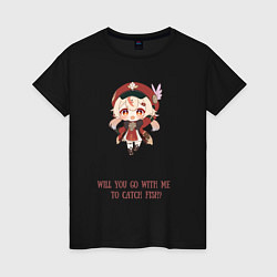 Женская футболка Chibi Klee: catch fish