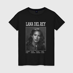 Футболка хлопковая женская Lana Del Rey black, цвет: черный