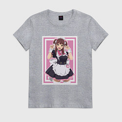 Женская футболка Радостная Нагоми - Война горничных Акибы