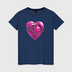 Женская футболка Механическое розовое сердце
