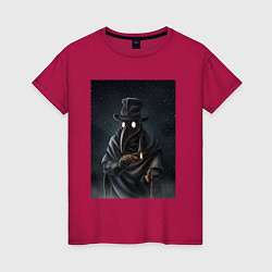 Женская футболка Чумной доктор в Средневековье
