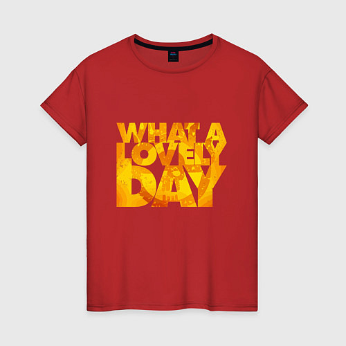 Женская футболка Какой прекрасный день / Красный – фото 1