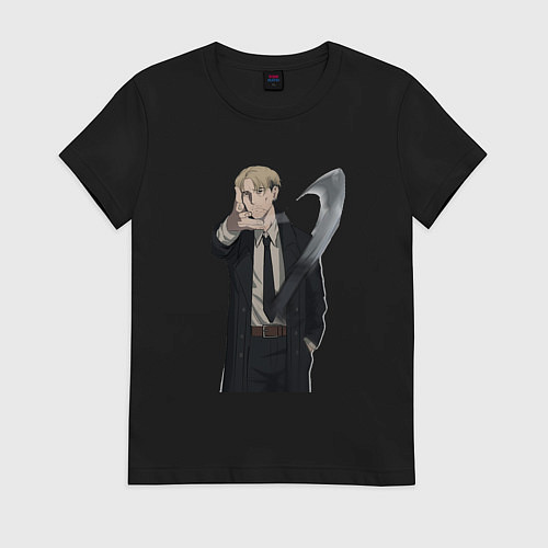 Женская футболка Капитан Кишибе - метает мачете / Черный – фото 1