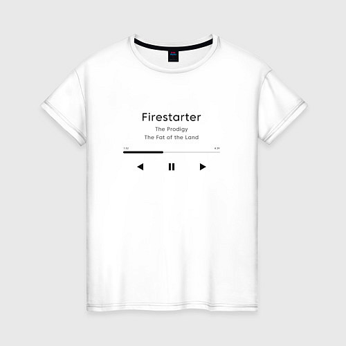 Женская футболка Firestarter The Prodigy / Белый – фото 1