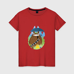 Женская футболка Тоторо на природе