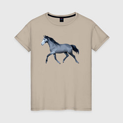 Женская футболка Голштинская лошадь