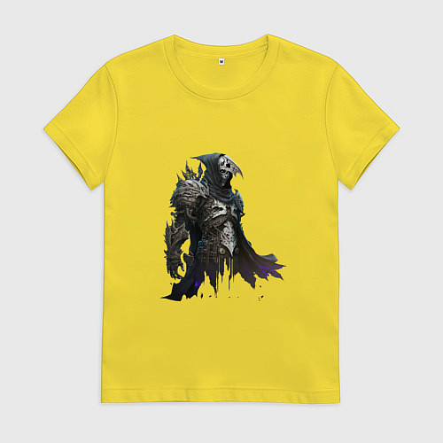 Женская футболка Скелет в доспехах / Желтый – фото 1