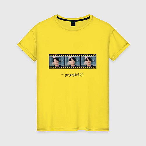 Женская футболка Jungkook BTS / Желтый – фото 1
