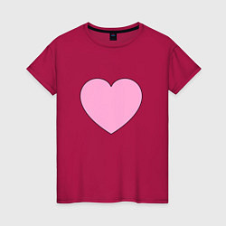Женская футболка Большое розовое сердечко