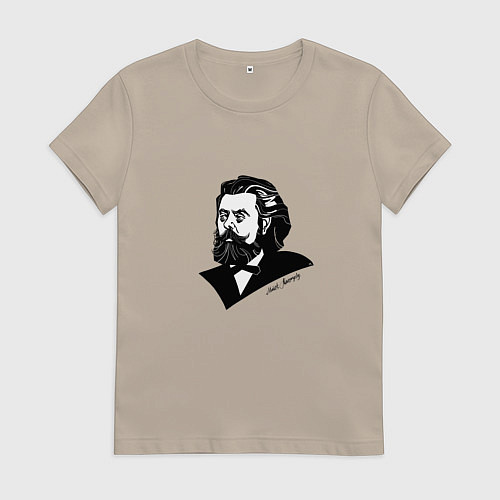 Женская футболка Модест Мусоргский / Миндальный – фото 1
