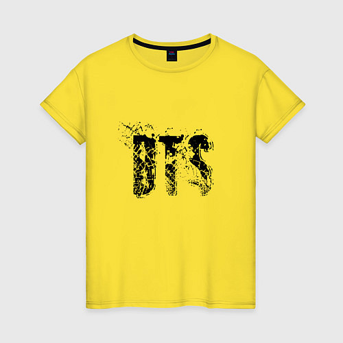 Женская футболка BTS logo / Желтый – фото 1