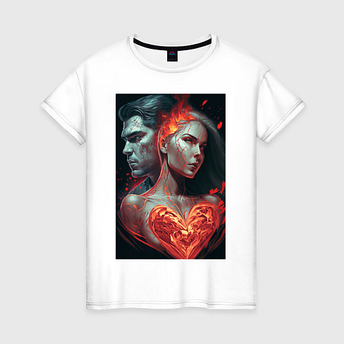 Женская футболка Борьба за любовь / Белый – фото 1