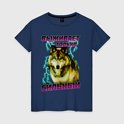 Женская футболка Живучий волк