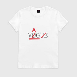 Футболка хлопковая женская VAG not VOGUE, цвет: белый