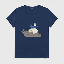 Женская футболка Тоторо спит