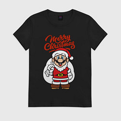 Женская футболка Christmas Mario
