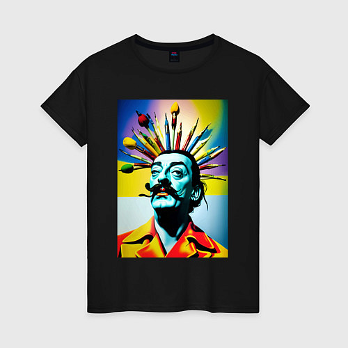 Женская футболка Salvador Dali: Portrait / Черный – фото 1