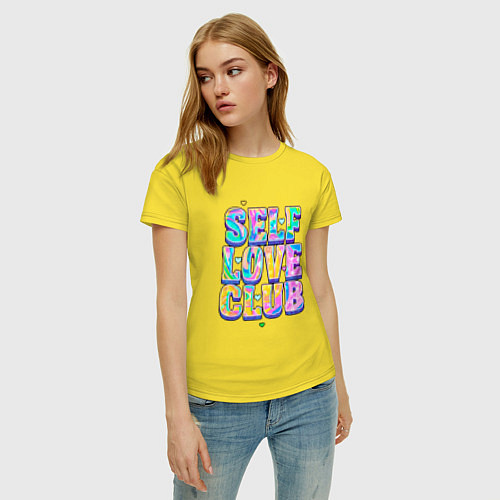 Женская футболка Клуб любви к себе / Желтый – фото 3