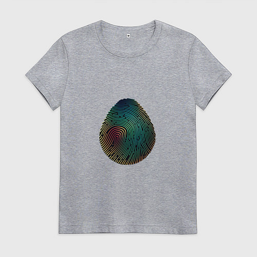 Женская футболка Отпечаток пальца / Меланж – фото 1