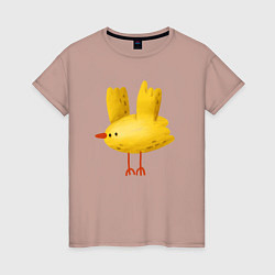 Женская футболка Желтая птичка